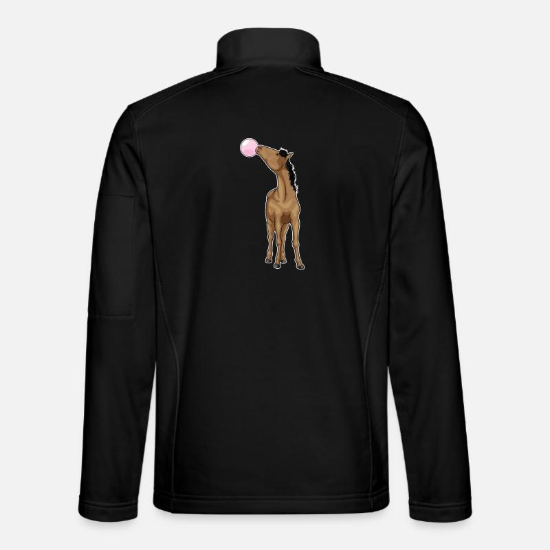 Pferd Kaugummi - Unisex Softshelljacke - Schwarz