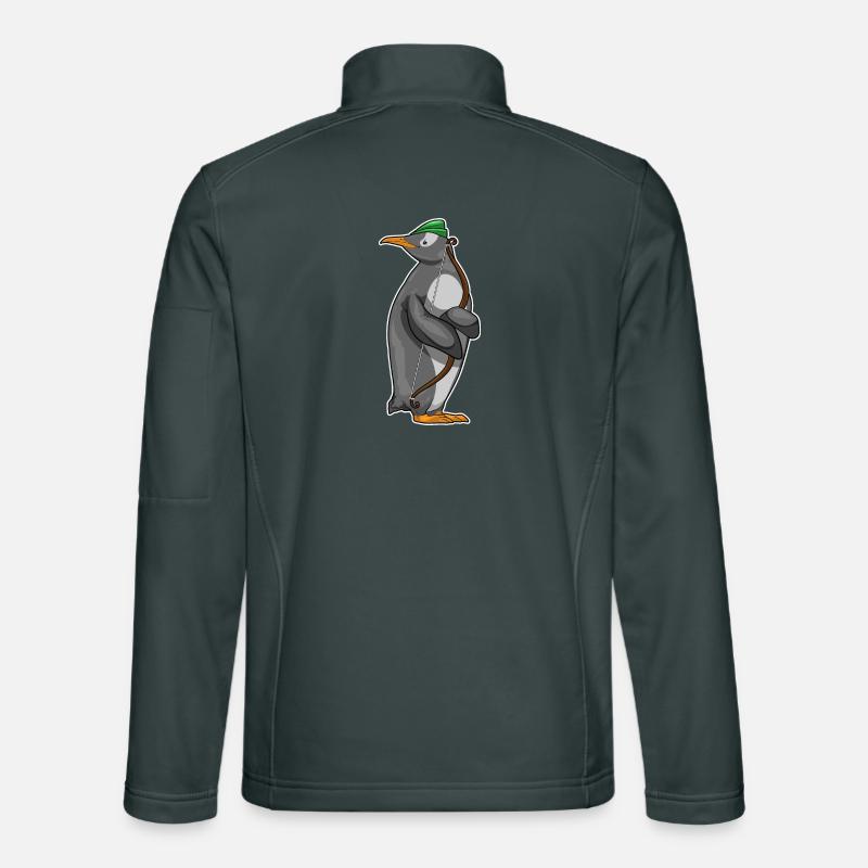 Pinguin Bogenschütze Bogen Unisex Softshelljacke