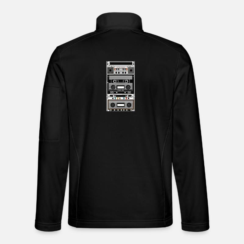 Kassetten Lineart Retro - Unisex Softshelljacke - Schwarz