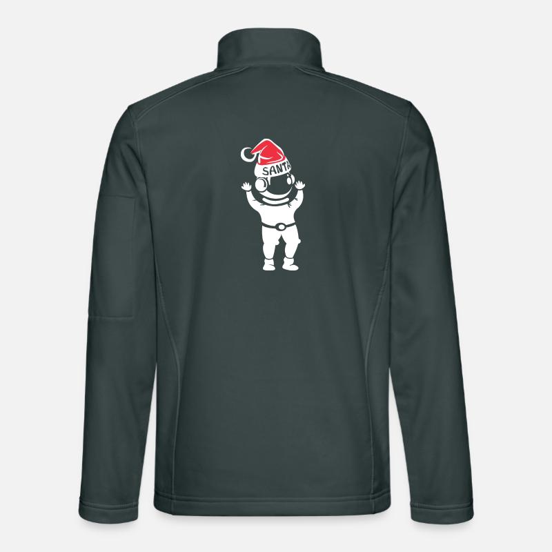 astronaute Noël père Noël espace de Noël Veste en tissu softshell Unisexe