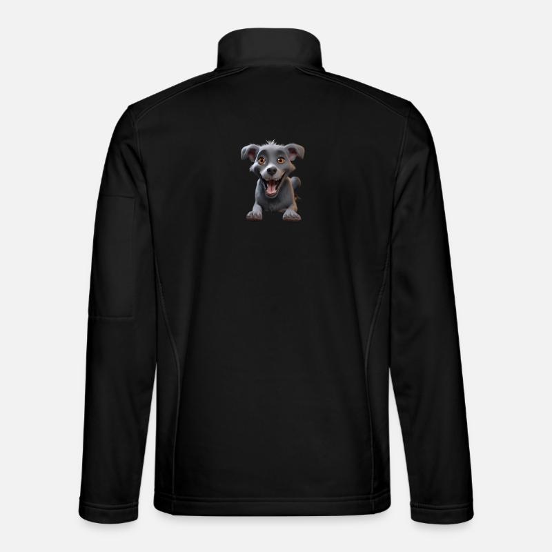 Waiting dog - Unisex Softshell Jacket - black