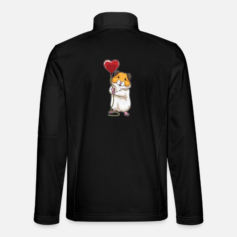 Hamster Balloon - Unisex Softshell Jacket - black
