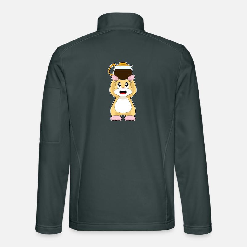 Hamster Coffee Coffee Pot Unisex Softshell Jacket