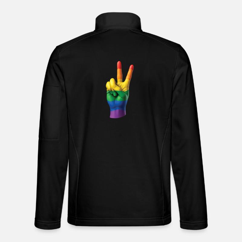 PRIDE PEACE HAND – Frieden & Liebe Unisex Softshelljacke