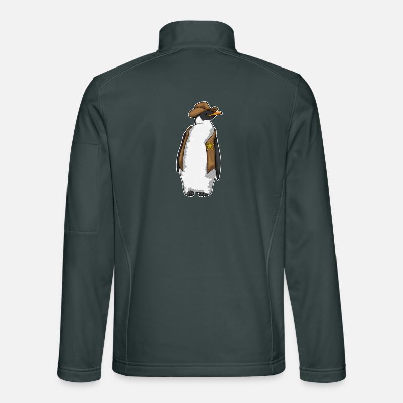 Penguin Sheriff Sheriff's Hat Unisex Softshell Jacket