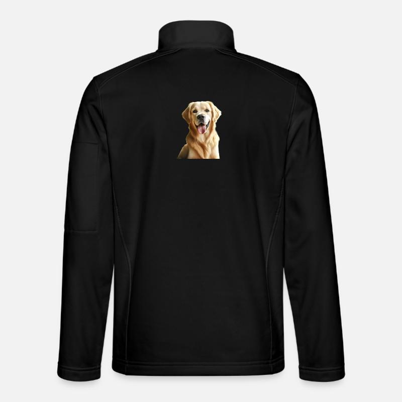 Ein glücklicher Golden Retriever - Unisex Softshelljacke - Schwarz