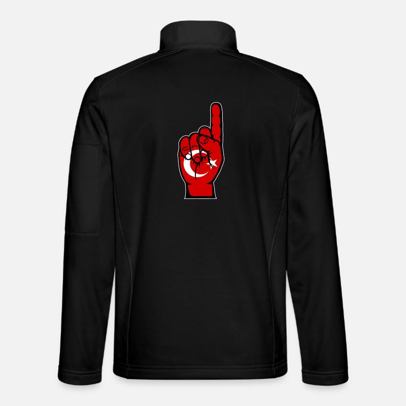 Turkey flag number 1 - Unisex Softshell Jacket - black