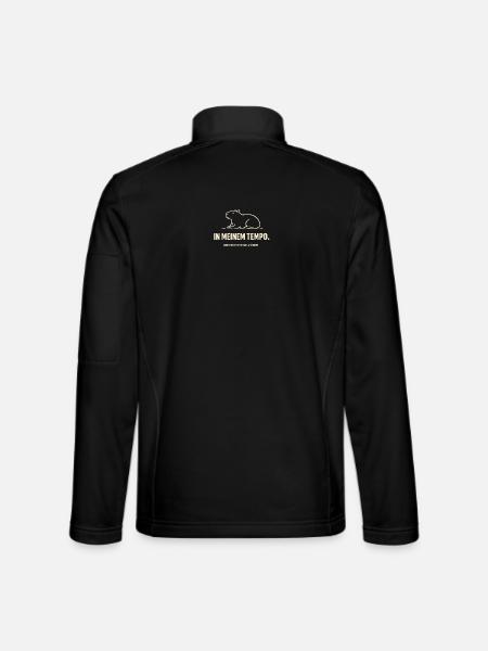 In meinem Tempo Biber Illustration - Unisex Softshelljacke - Schwarz - Hinten