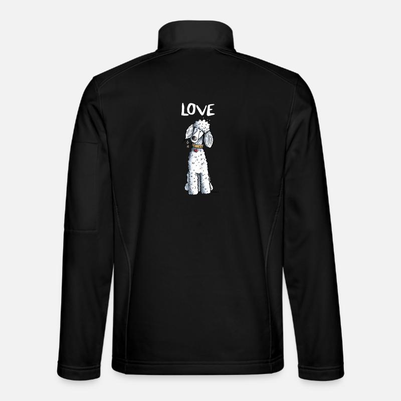 I Love Pudel - Unisex Softshelljacke - Schwarz