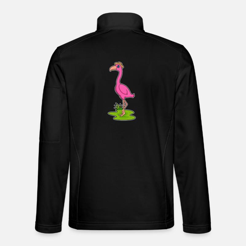 Flamingo Hut - Unisex Softshelljacke - Schwarz