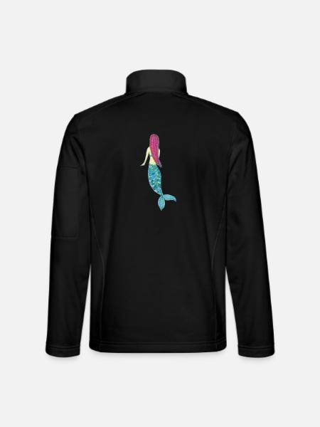 Mermaid Impressionism - Unisex Softshell Jacket - black