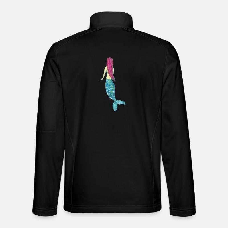 meerjungfrau impressionismus - Unisex Softshelljacke - Schwarz