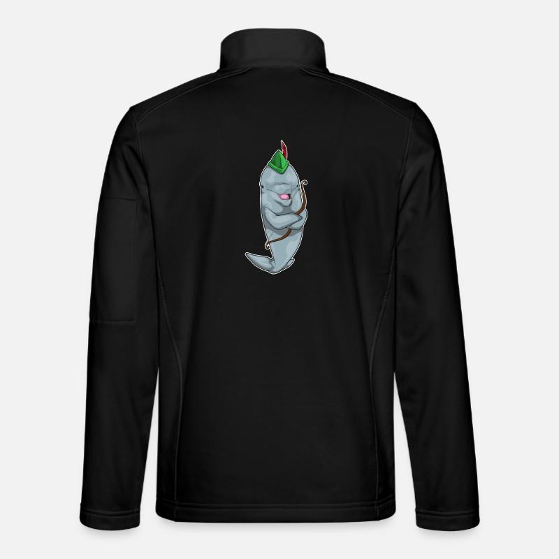 Delfin Bogenschütze Bogen - Unisex Softshelljacke - Schwarz