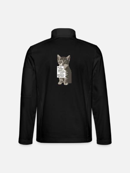 Ich muss nicht immer im Mittelpunkt stehen KATZE - Unisex Softshelljacke - Schwarz