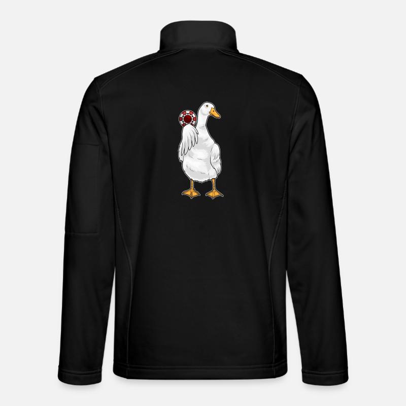 Ente Poker Pokerchips - Unisex Softshelljacke - Schwarz