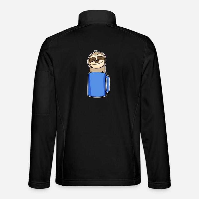 Sloth in a coffee cup - Unisex Softshell Jacket - black
