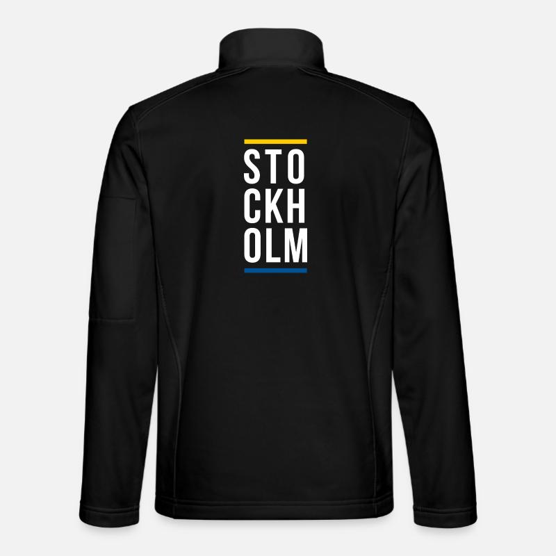 Stockholm City logo design - Unisex Softshell Jacket - black