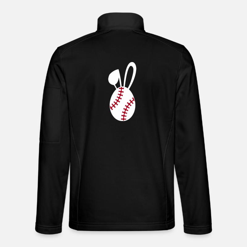 Baseball-Haschen-Emblem - Unisex Softshelljacke - Schwarz