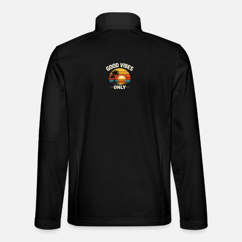 Sunset Palm Trees - Unisex Softshell Jacket - black