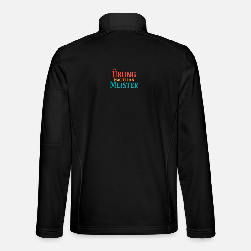 Übe das Schmieden des Meisters - Unisex Softshelljacke - Schwarz