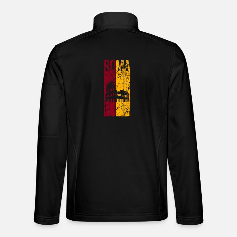 Rom T-Shirt Design Grunge Effekt Roma Rom Rome - Unisex Softshelljacke - Schwarz