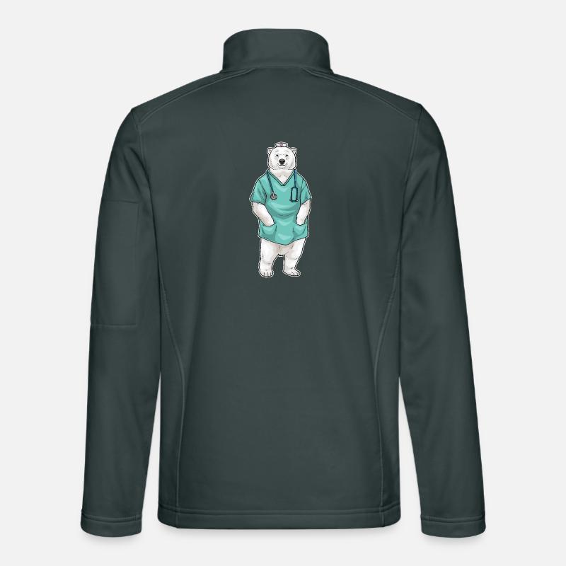 Eisbär Arzt Stethoskop Unisex Softshelljacke