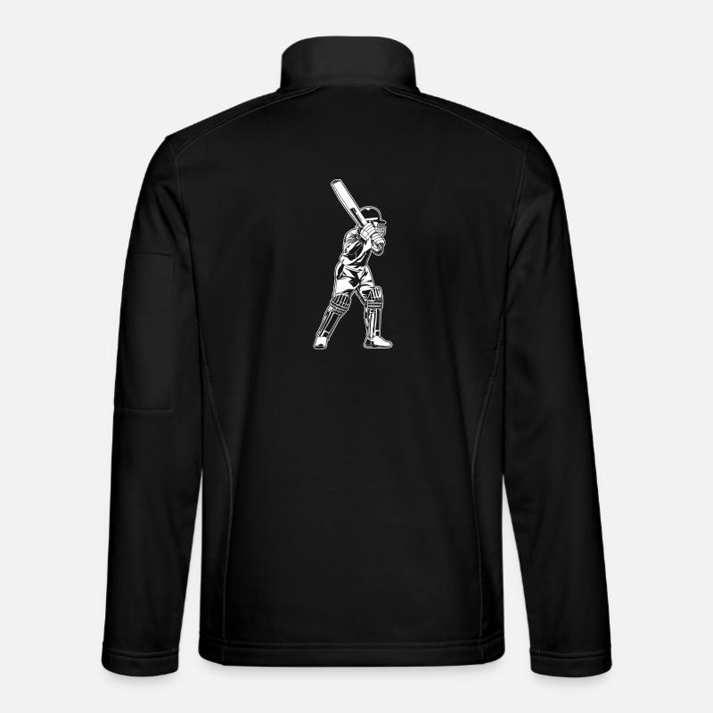 Cricket Batter Sketch - Unisex Softshell Jacket - black