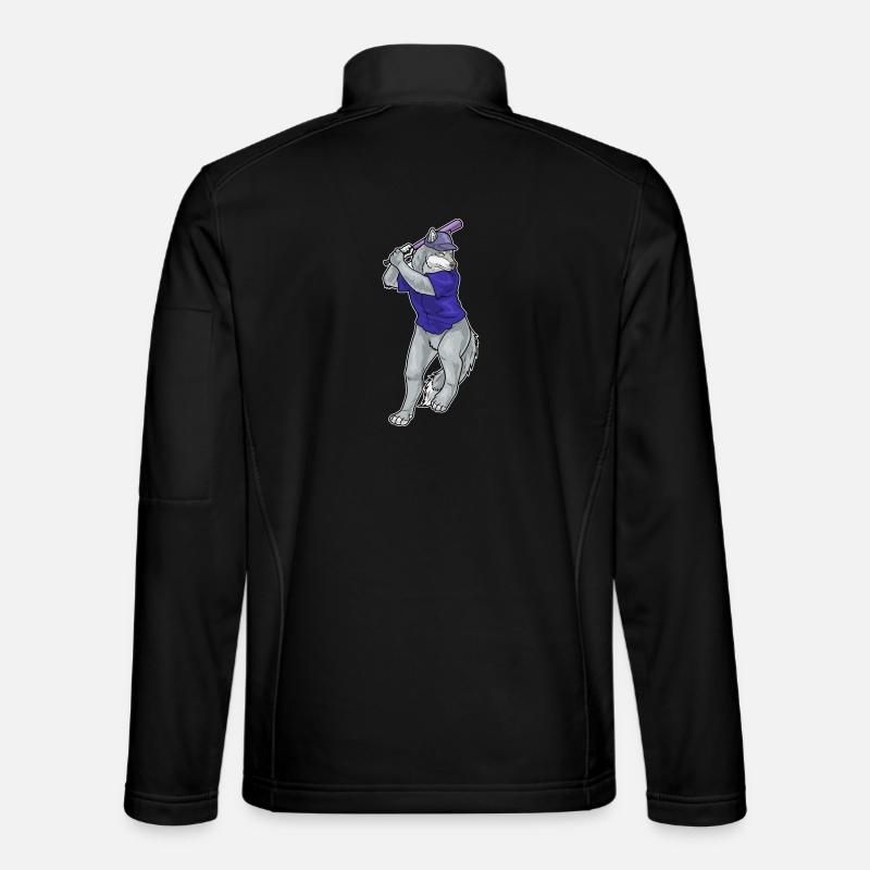 Wolf Baseball Baseballschläger - Unisex Softshelljacke - Schwarz