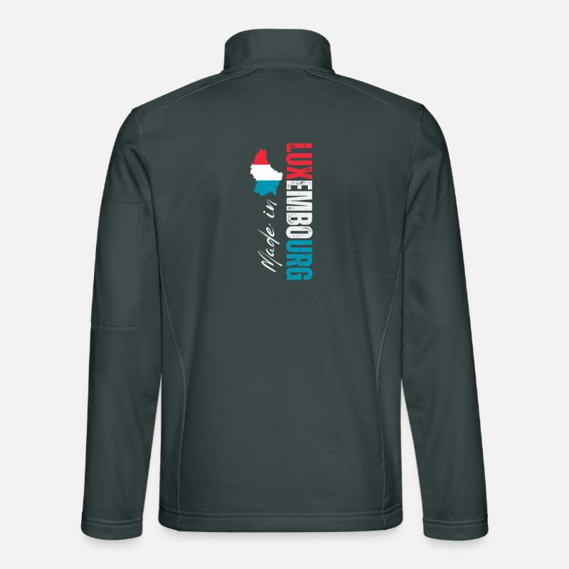 Made in Luxembourg, vertical design Unisex Softshell Jacket