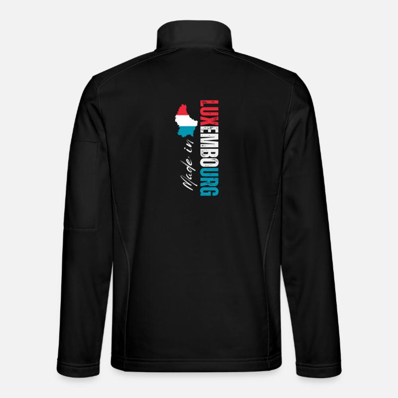 Made in Luxembourg, vertical design Unisex Softshell Jacket