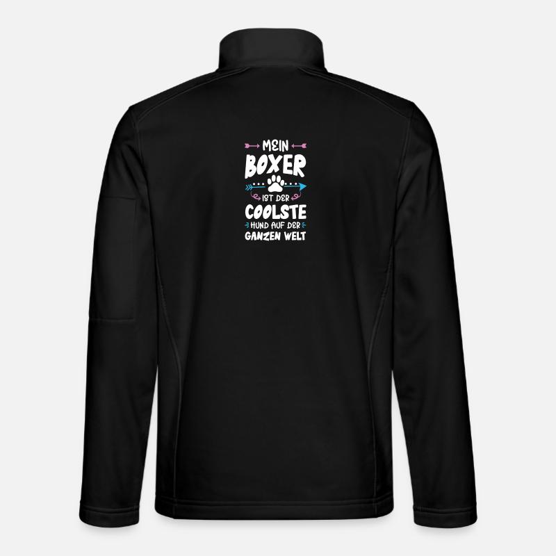 Boxer Dog Saying - Unisex Softshell Jacket - black