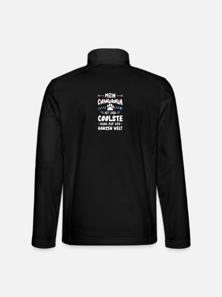 chihuahua hund spruch - Unisex Softshelljacke - Schwarz - Hinten