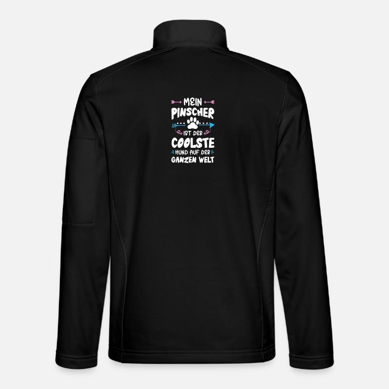 dicton sur le chien pinscher - Veste en tissu softshell Unisexe - noir