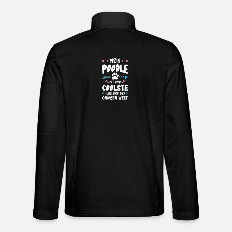 pudel hund spruch - Unisex Softshelljacke - Schwarz