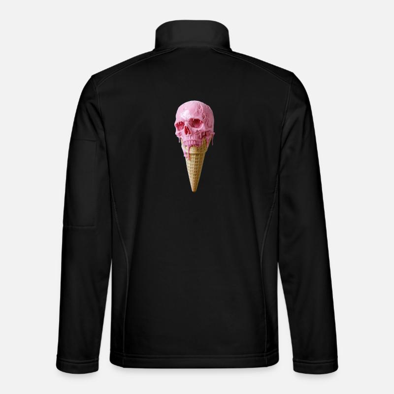 Pink Skull Eiscreme Kunst - Unisex Softshell Jacket - black