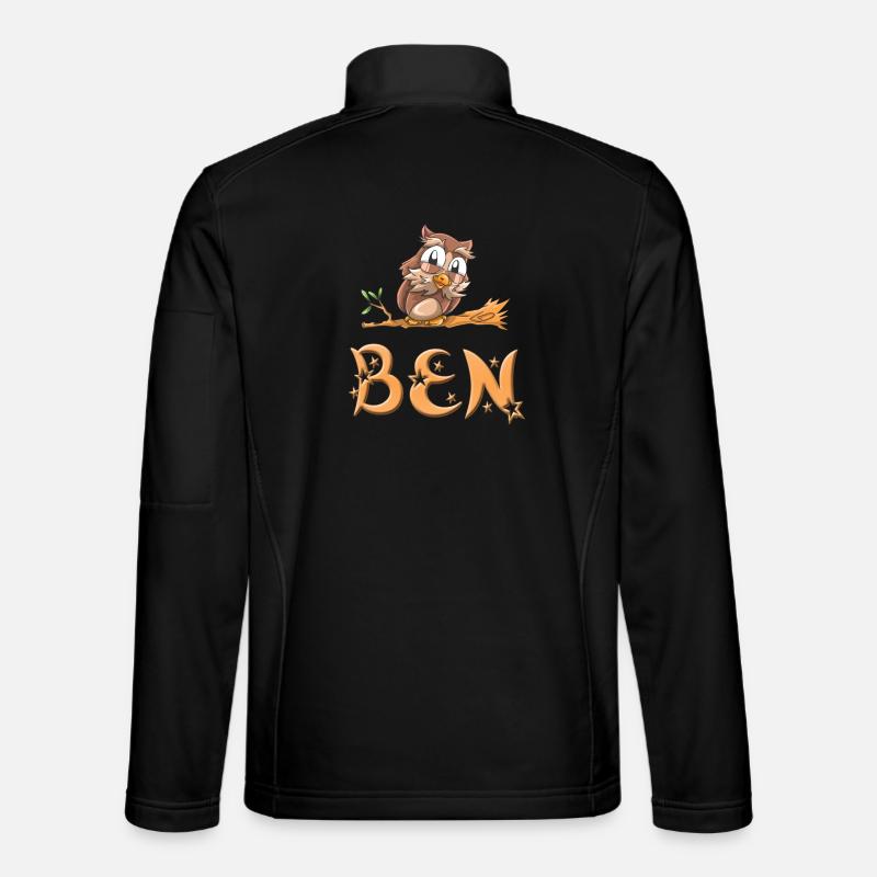 Eule Ben - Unisex Softshelljacke - Schwarz