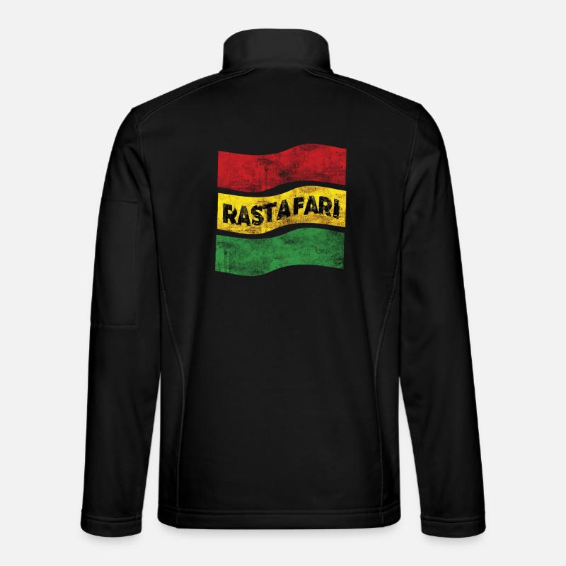 Rastafari Flag - Unisex Softshell Jacket - black