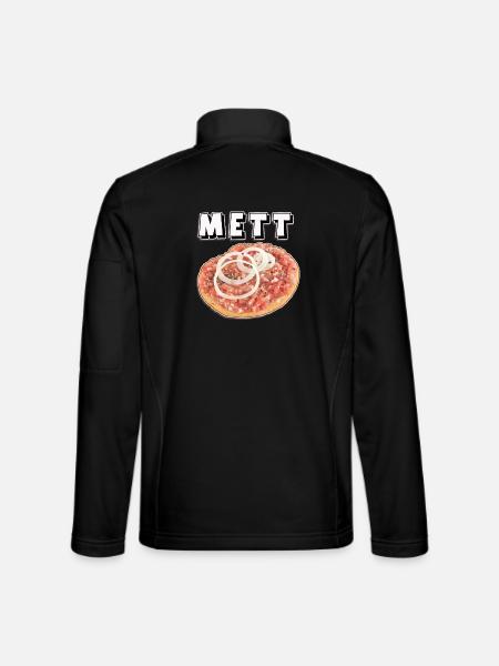  Pop Art Mettbrötchen t-shirt mett Fan Hackfleisch - Unisex Softshelljacke - Schwarz - Hinten