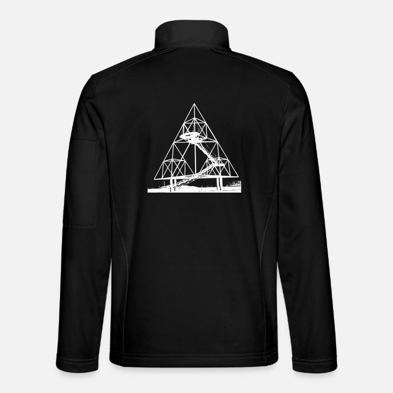 TETRAHEDRON WHITE - Unisex Softshell Jacket - black