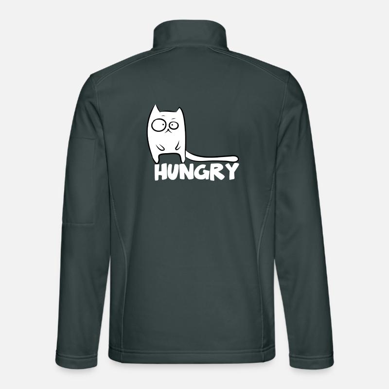 Chats affamés de chat drôle Veste en tissu softshell Unisexe