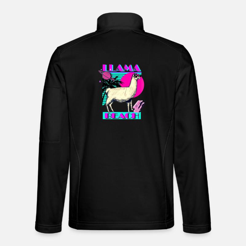 Llama Beach - Unisex Softshell Jacket - black
