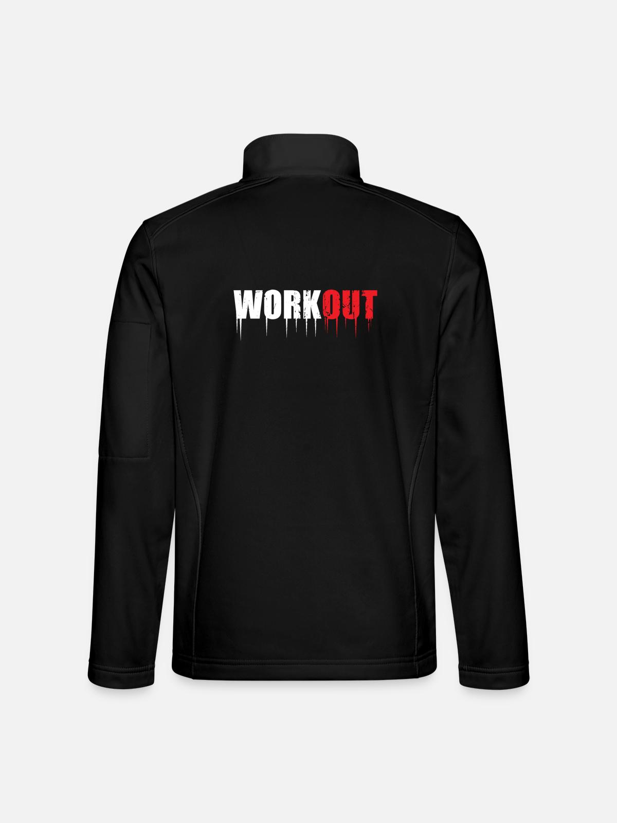 workout - Unisex Softshell Jacket - black - Back