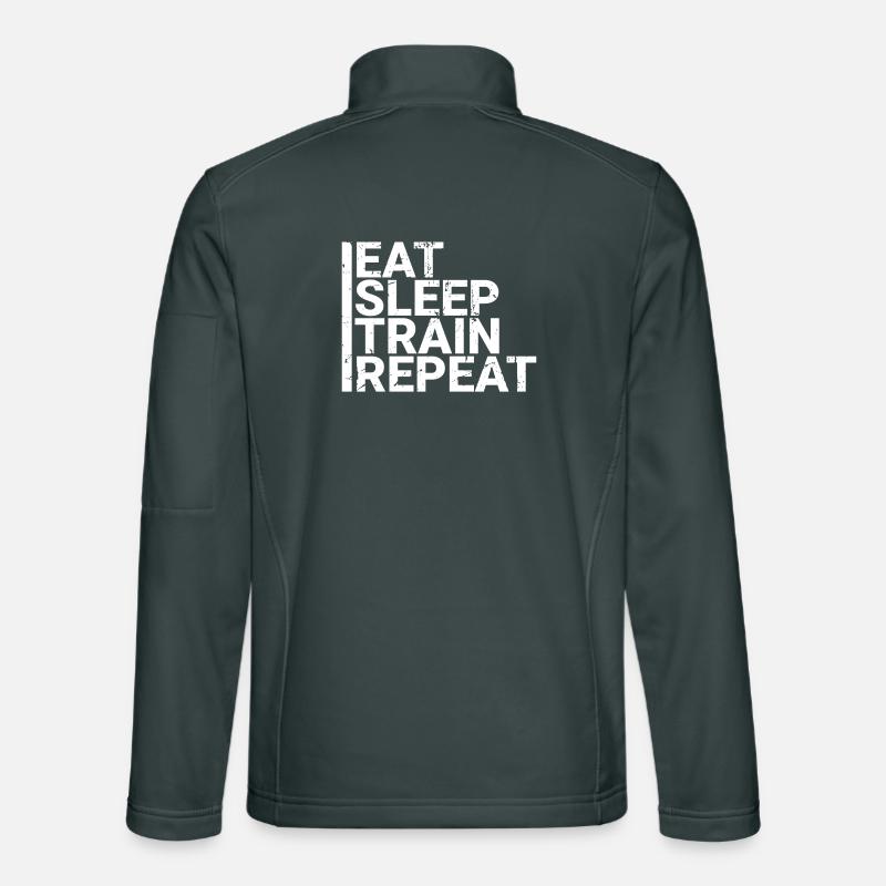 Eat Sleep Train Repeat Unisex Softshelljacke