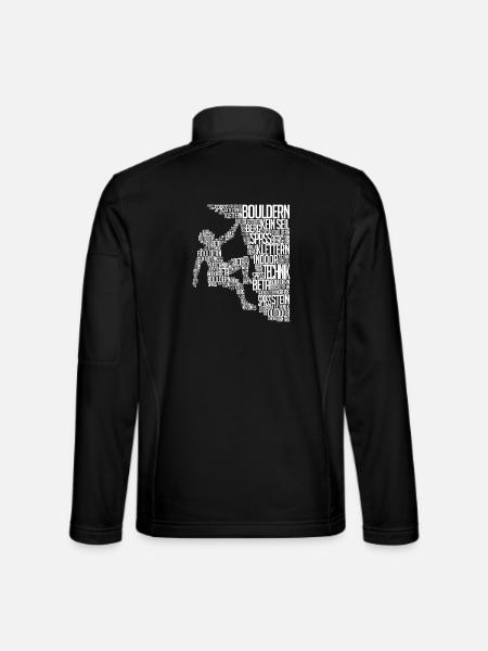 Bergsteiger Boulder Kletterer Klettern Felswand - Unisex Softshelljacke - Schwarz