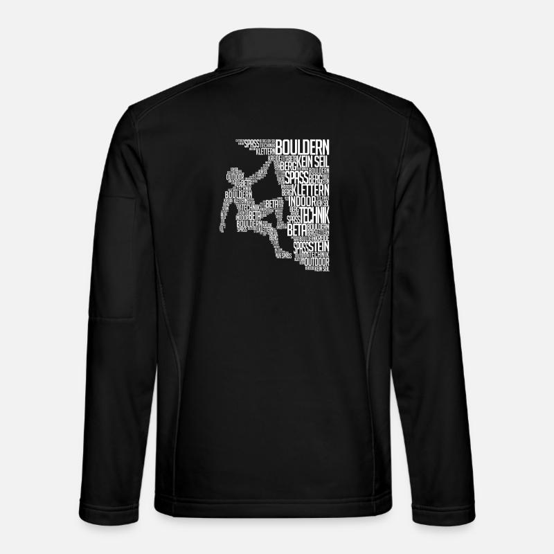 Alpiniste Boulder Escalader Paroi rocheuse - Veste en tissu softshell Unisexe - noir