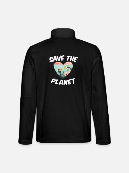 Save The Planet - Unisex Softshell Jacket - black