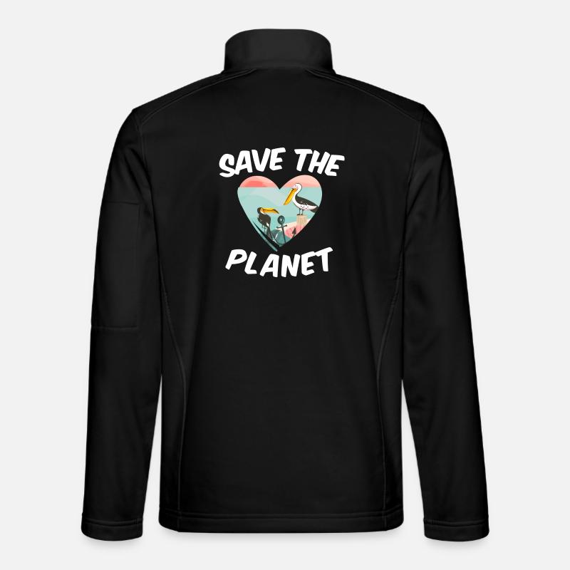 Save The Planet - Unisex Softshell Jacket - black