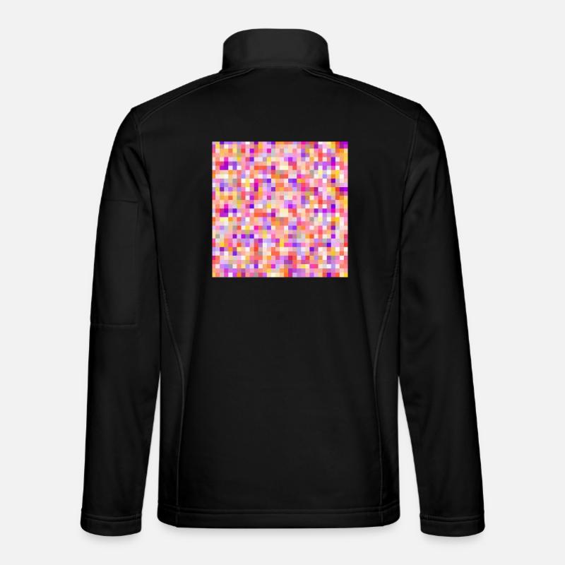 bunte Buttons farbige Buttons farbige Pins - Unisex Softshelljacke - Schwarz