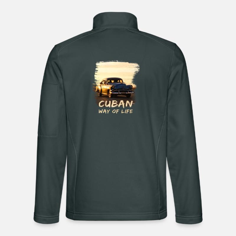 Cuba, Cuba, Mode de vie cubain, Oldtimer, Vacances Veste en tissu softshell Unisexe