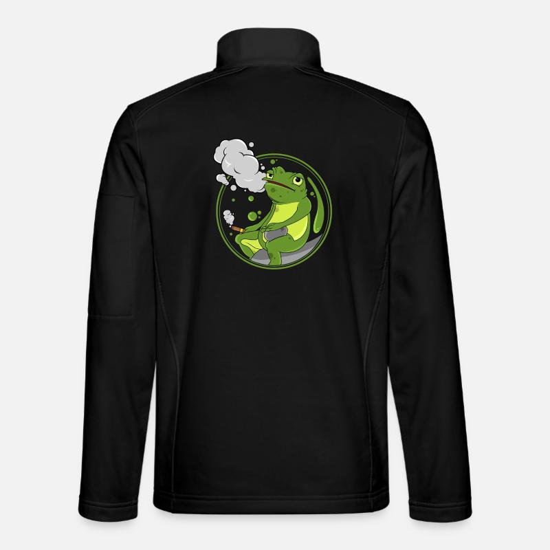 Frosch Zigarre - Unisex Softshelljacke - Schwarz